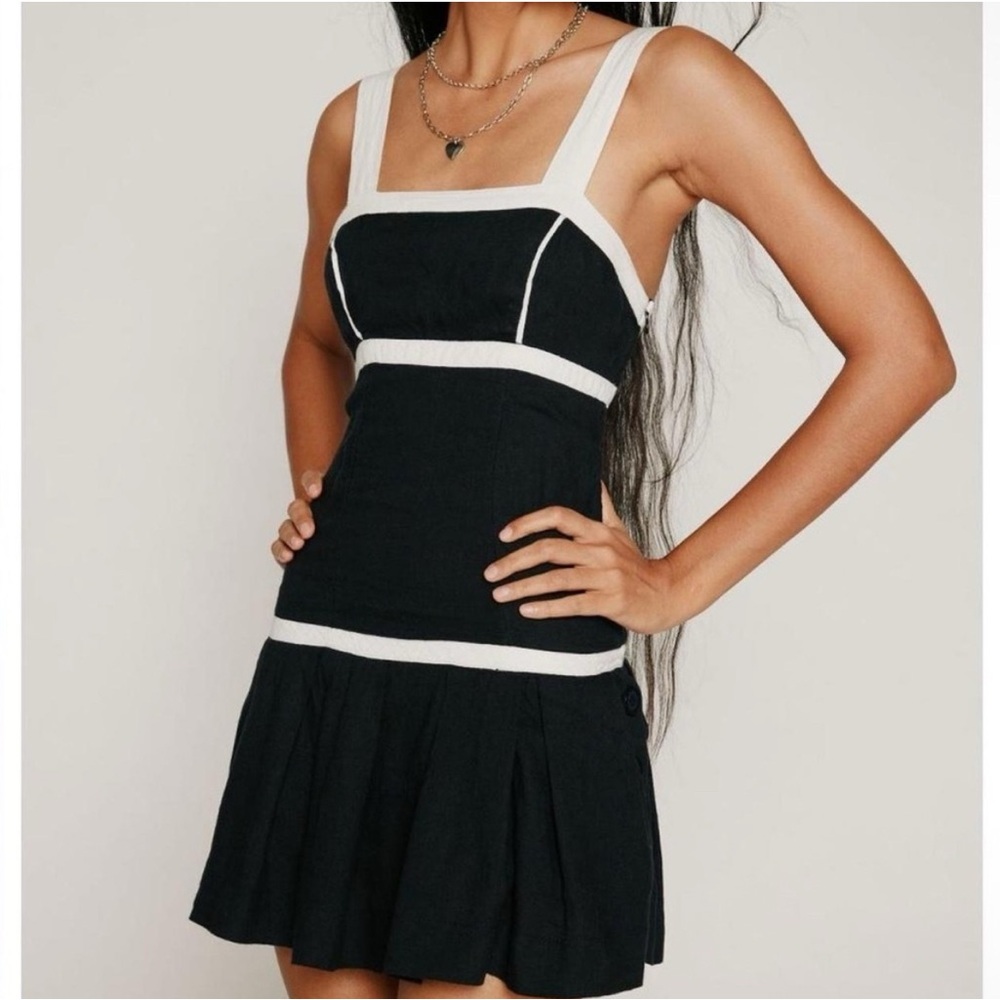 Urban Outfitters Kimchi Blue Faye Linen Pleated Mini Dress​
